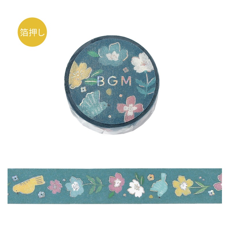 BGM Foil Stamping Masking Tape: Nordic Forest – Melody of Flowers