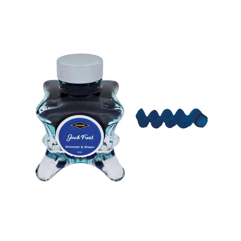 Diamine Inkvent Shimmer & Sheen Ink Bottle, Jack Frost – 50ml