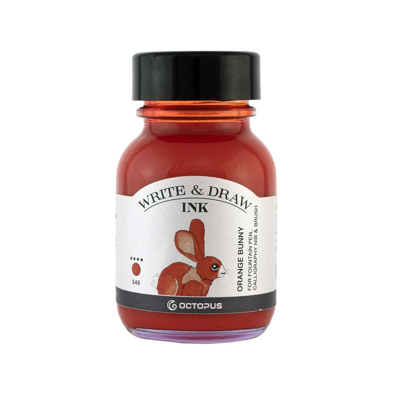 Octopus Write & Draw Ink Bottle, Orange Bunny – 50ml
