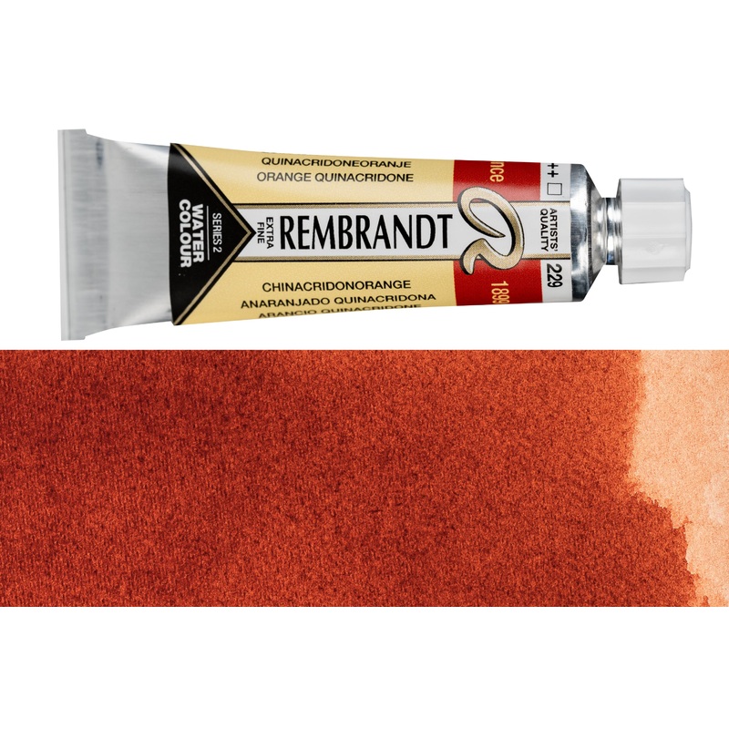 Rembrandt Watercolor, 10 mL, #229 Quinacridone Orange