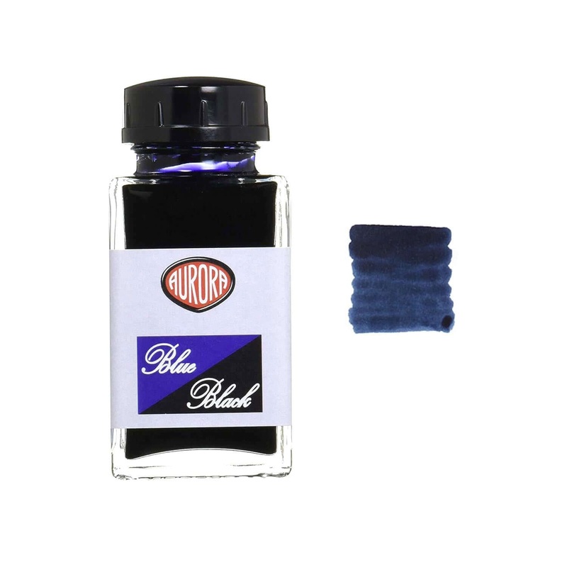 Aurora Blue Black Ink Bottle – 45ml