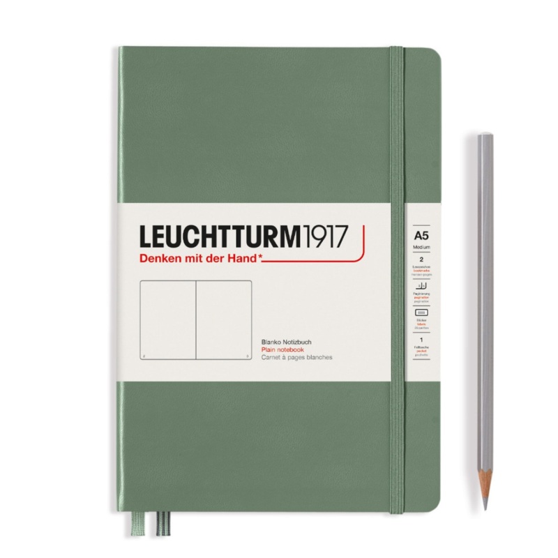 Leuchtturm1917 A5 Medium Hardcover Notebook – Plain / Olive