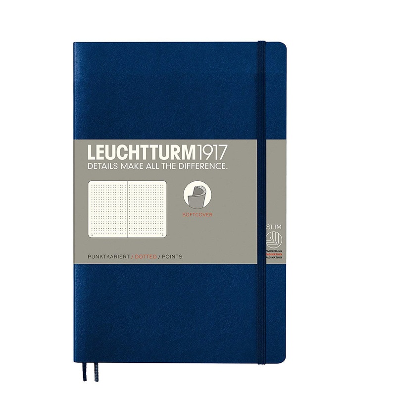Leuchtturm1917 Notebook Paperback Softcover (B6+), Dotted –  Navy