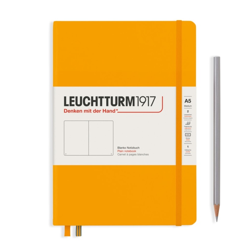 Leuchtturm1917 A5 Medium Hardcover Notebook – Plain / Rising Sun