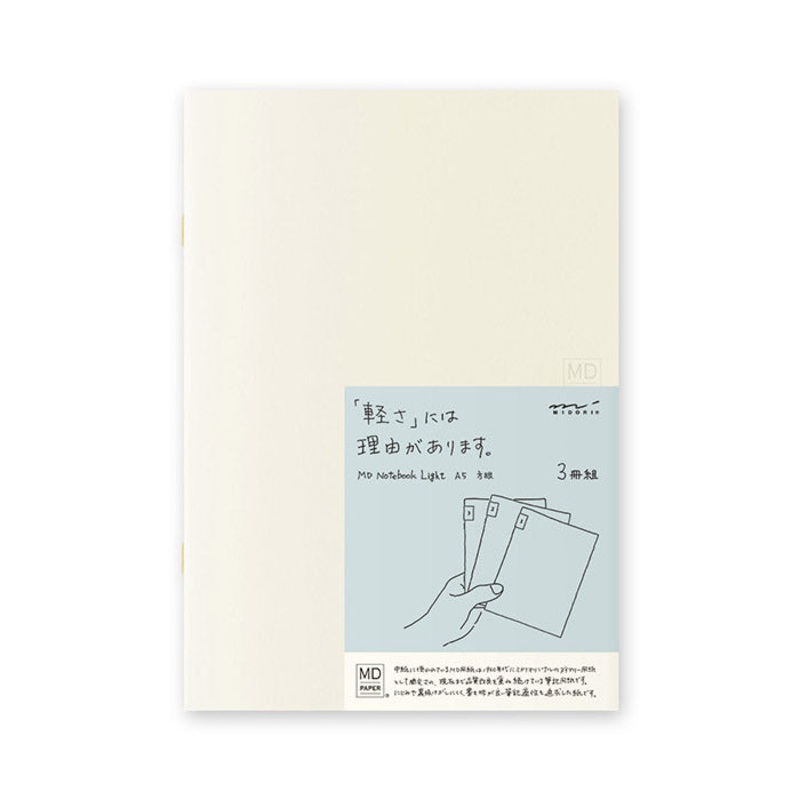 MD Notebook Light A5 – Grid (3pcs/pack)