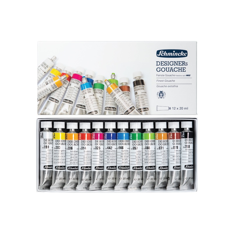 Schmincke Designers’ Gouache, 20 mL, Set of 12