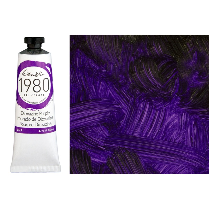 Gamblin 1980 Oil Colors, Dioxazine Purple 37mL tube