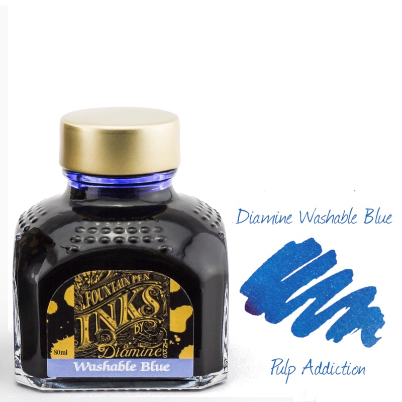 Diamine Fountain Pen Ink – Washable Blue 80ml Bottle