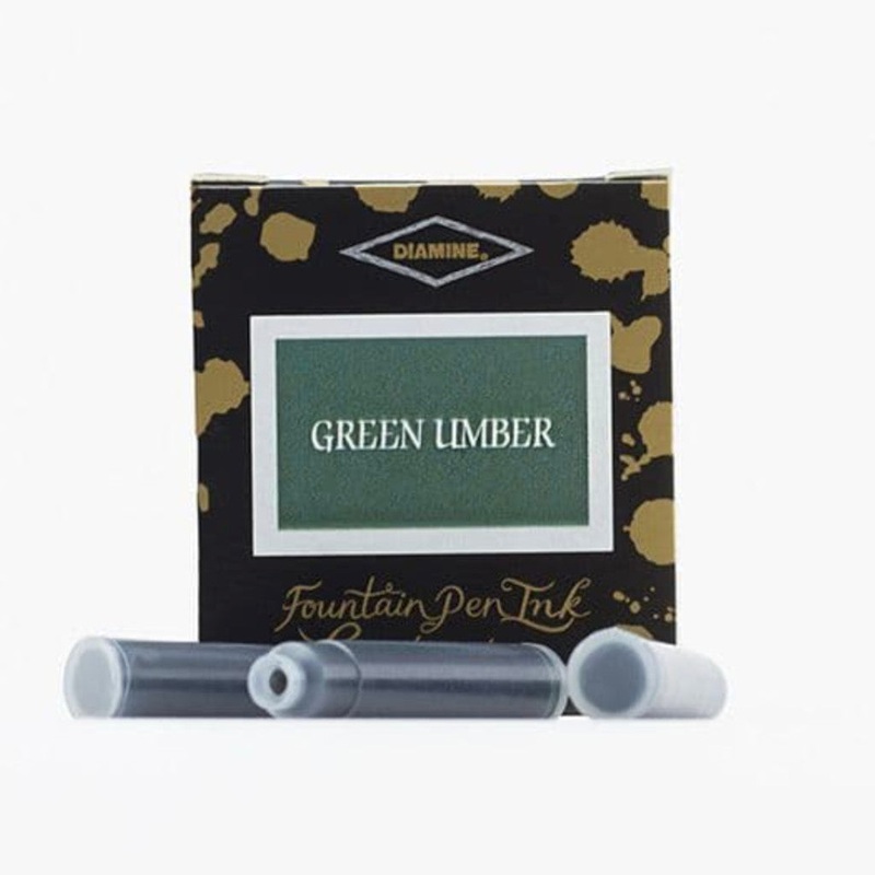 Diamine Ink Cartridges – Green Umber 18 Pack