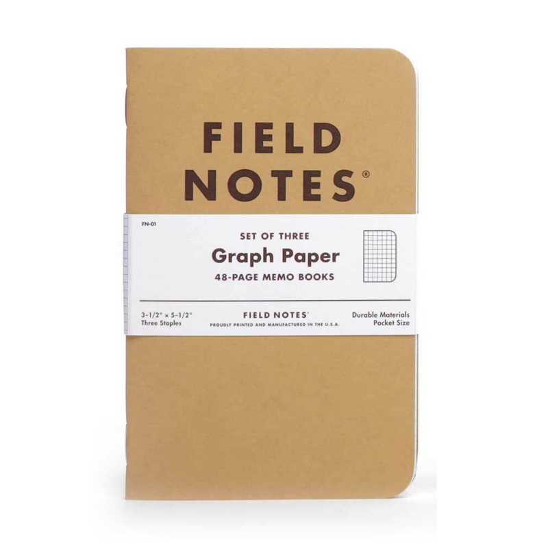 Field Notes – Original Graph Kraft Books (Set of 3)