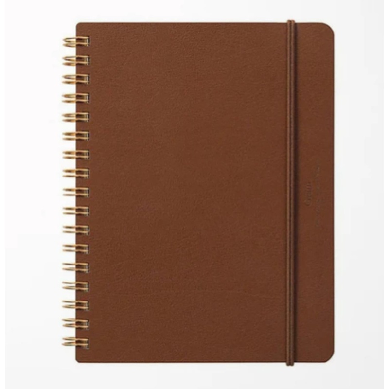 Midori Grain Notebook B6 in Dark Brown