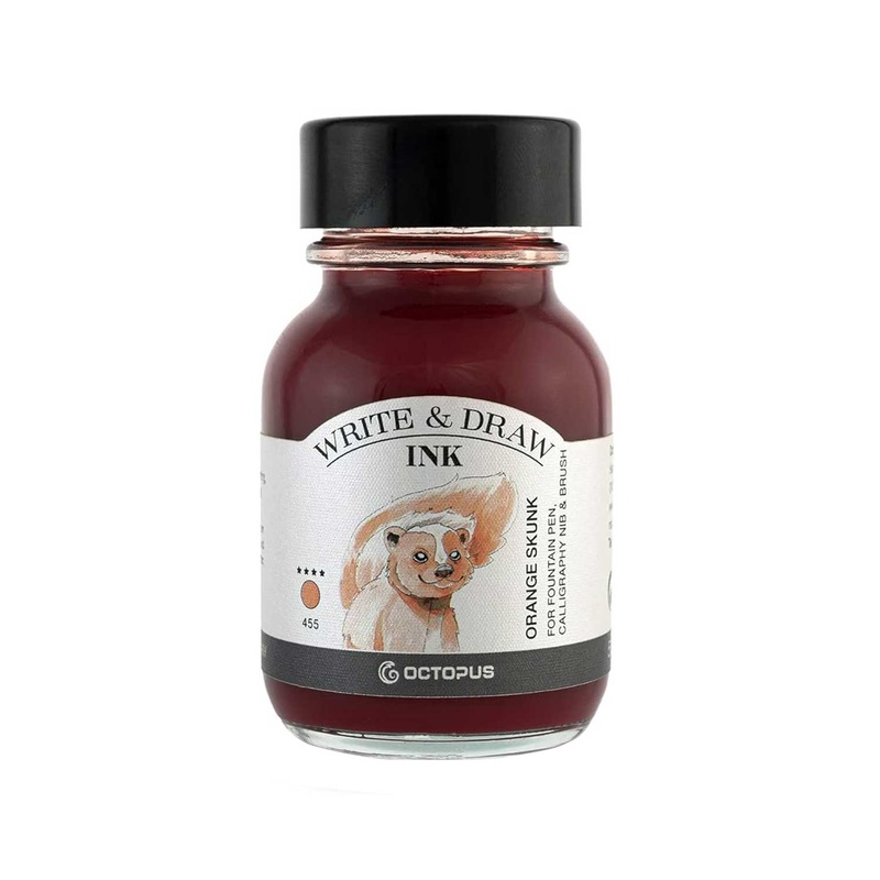 Octopus Write & Draw Ink Bottle, Orange Skunk – 50ml