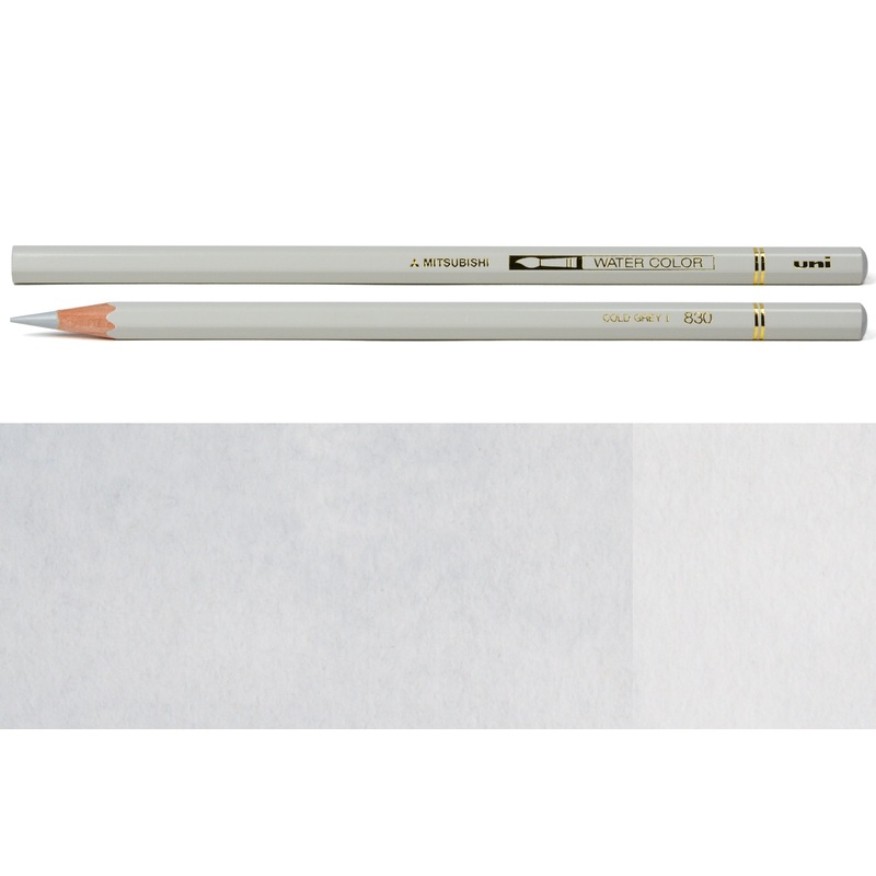 Uni Watercolor Pencils, #830 Cold Grey I