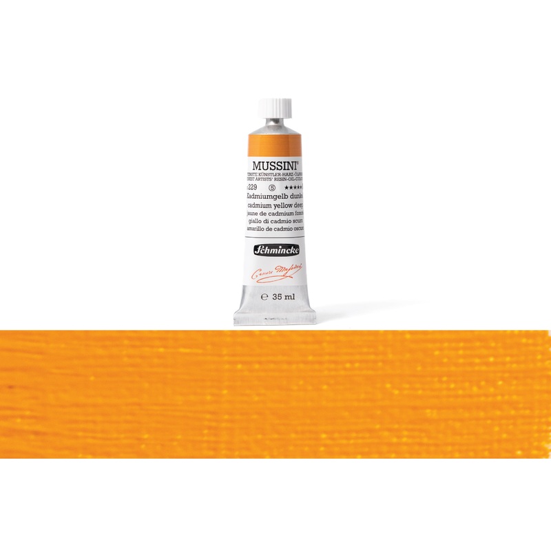 Mussini Oil Colors, 35 mL, #229 Cadmium Yellow Deep