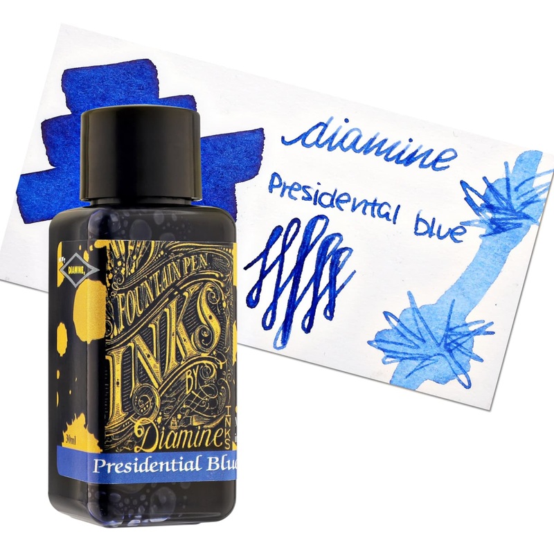 Diamine Bottled Ink in Presidential Blue 80ml