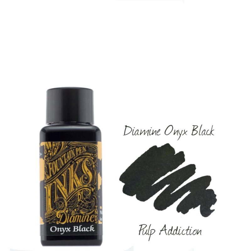 Diamine Fountain Pen Ink – Onyx Black 30ml Bottle