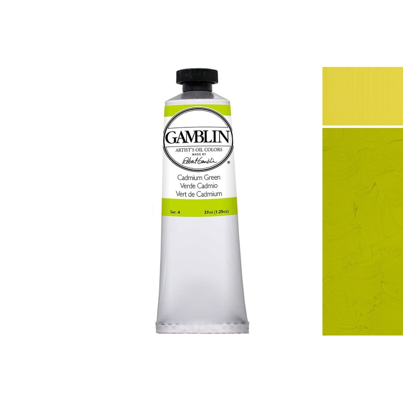 Gamblin Artist’s Oil Colors, Cadmium Green 37 mL tube