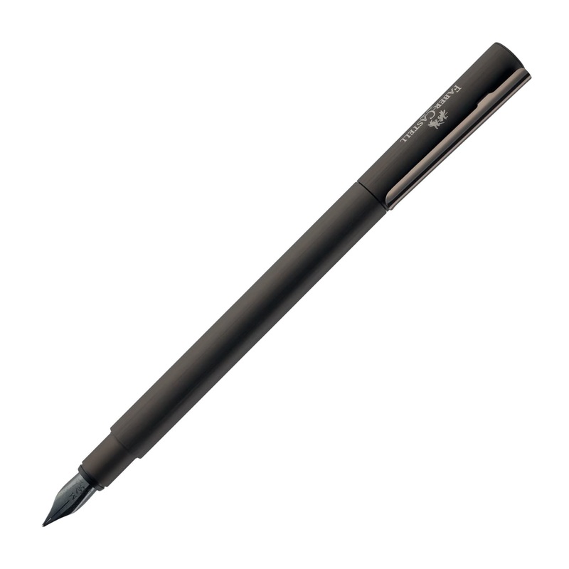 Faber-Castell Design Neo Slim Aluminum Fountain Pen in Gunmetal Medium