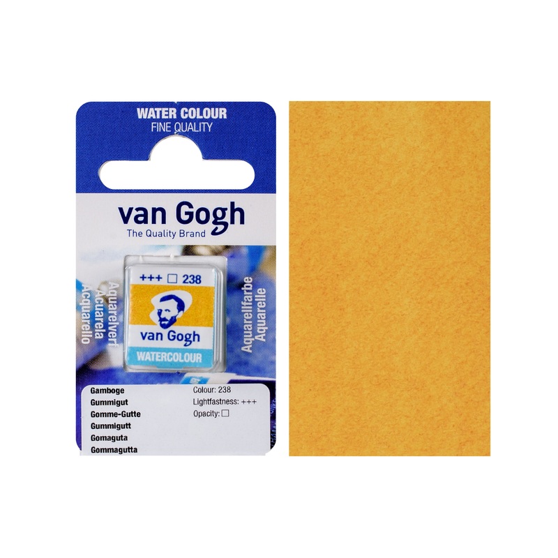 Van Gogh Watercolor Half Pan, #238 Gamboge