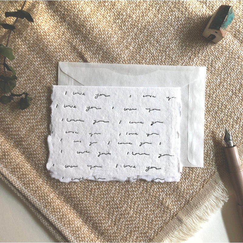 Belinda Love Lee Letterpress Mini Card – I Love You