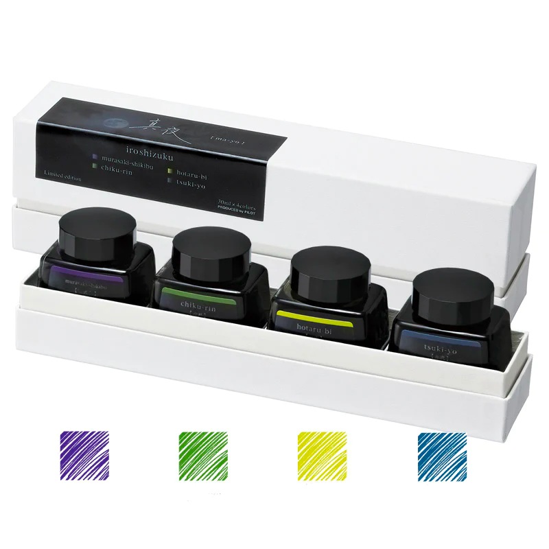 *Clearance* Pilot Iroshizuku Ink – Limited Edition 4 Colour Set – Midnight (Ma-Yo) – 30ml Bottle