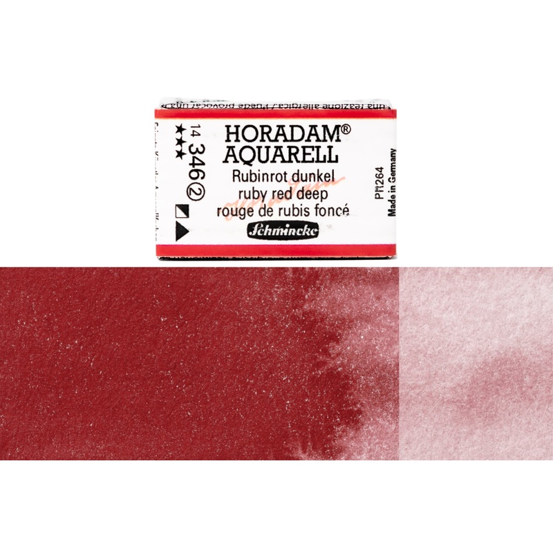 Horadam Watercolor Full Pan, #346 Ruby Red Deep