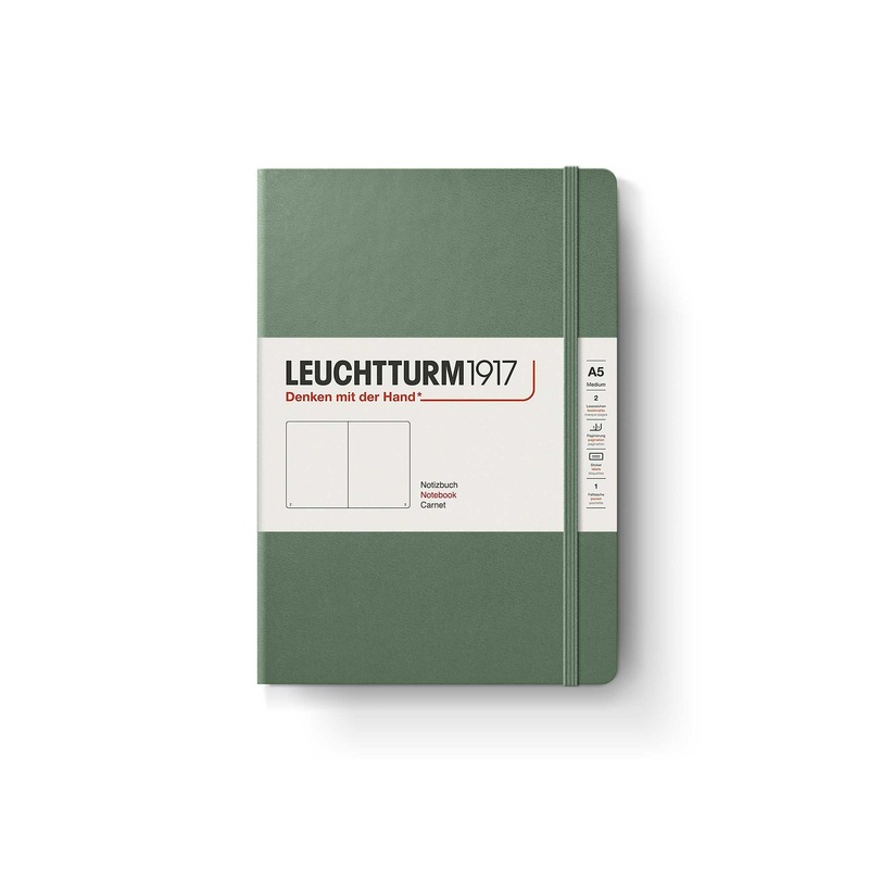 Leuchtturm 1917 Hardcover Notebook – Olive Medium A5 Plain