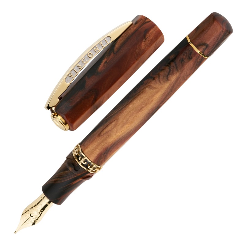 Visconti Medici Yellow Gold Fountain Pen Extra Fine