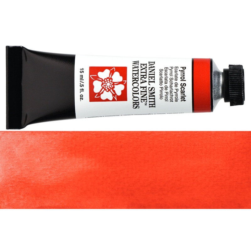 Daniel Smith Extra Fine Watercolor, 15 mL, Pyrrol Scarlet