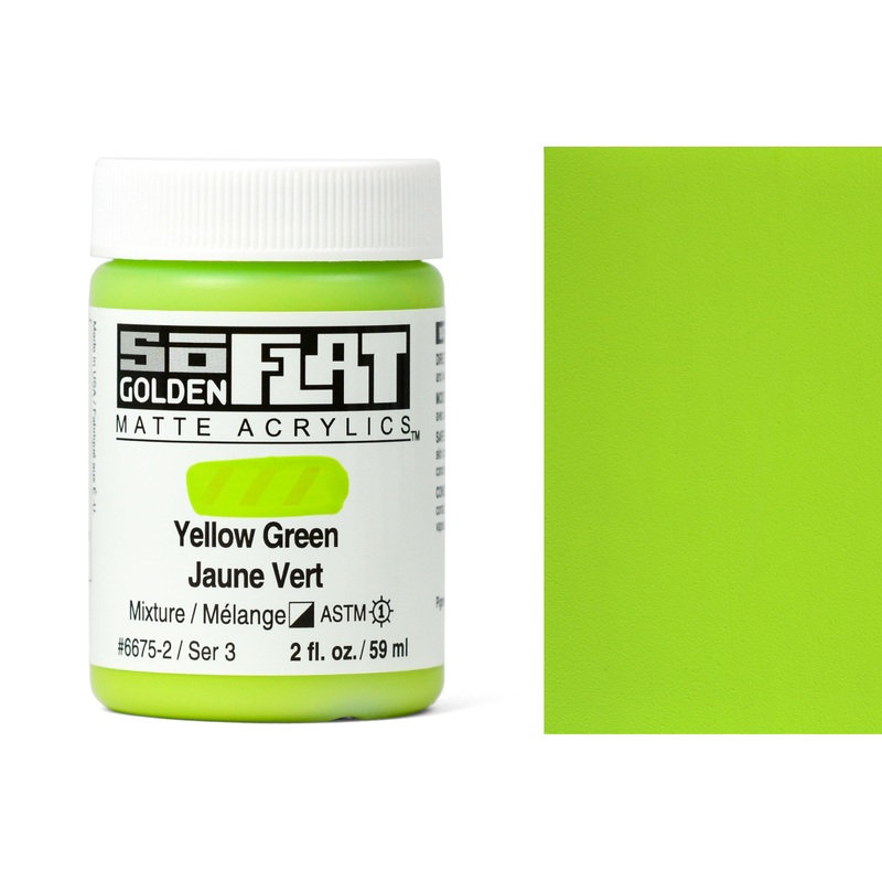 Golden SoFlat Matte Acrylics, Yellow Green