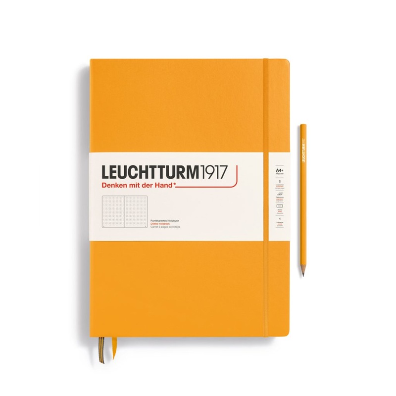 LEUCHTTURM1917 Notebook Master A4+) Hardcover, 235 Numbered Pages, dotted – Rising Sun