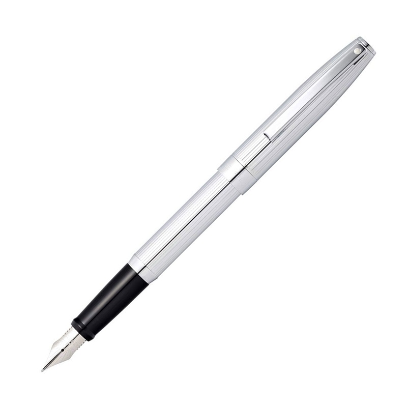 Sheaffer Sagaris Fountain Pen, Chrome – Steel Nib Medium