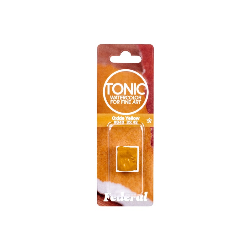 Tonic Watercolor Half Pans, #043 Oxide Yellow
