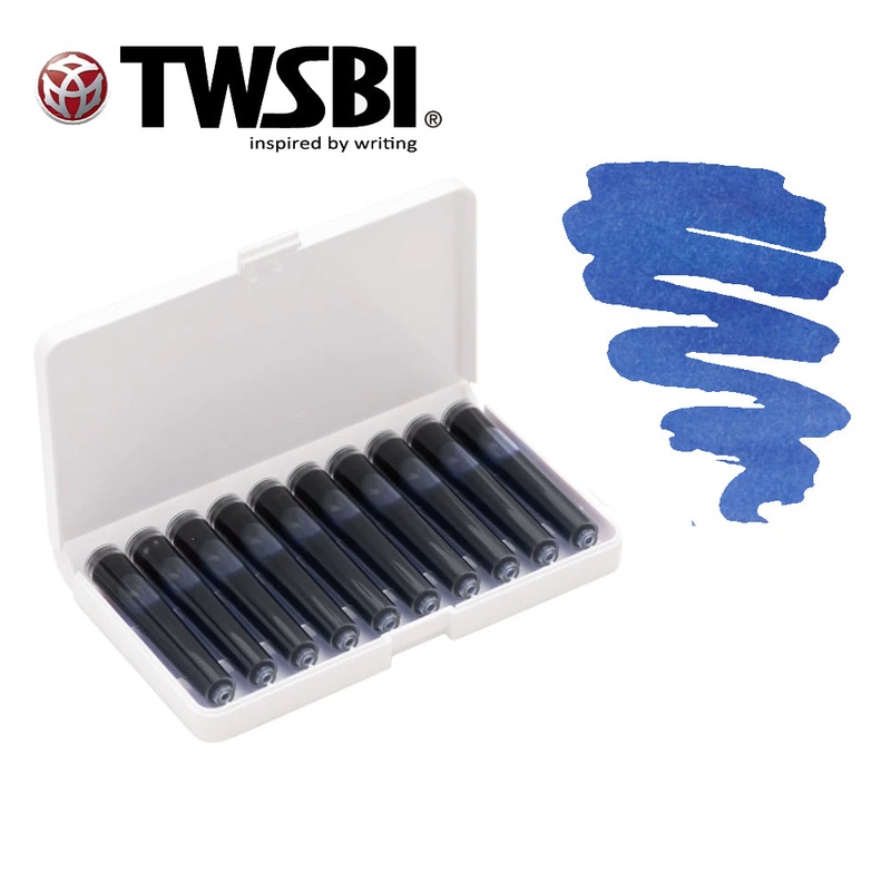 TWSBI Fountain Pen Ink Cartridges – Blue 10pc