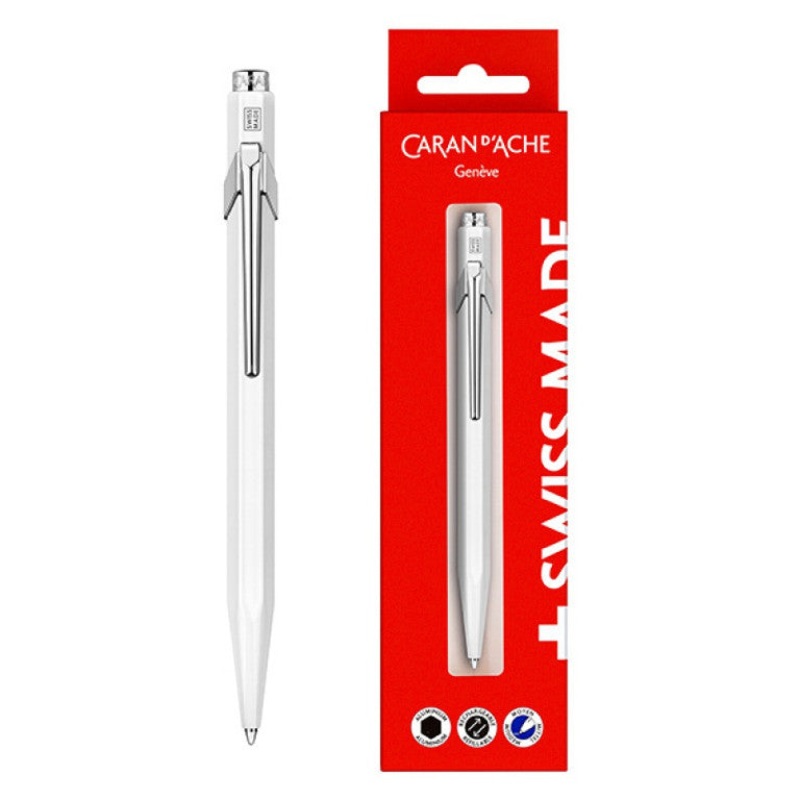 Caran d’Ache 849 Ballpoint Pen, Blister Box – White