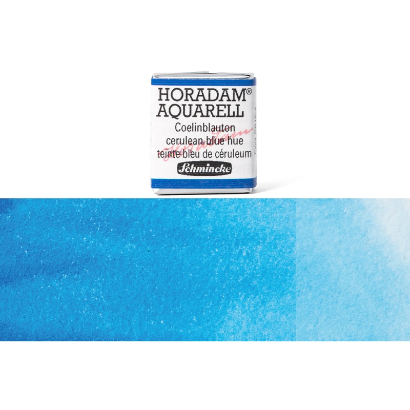 Horadam Watercolor Half Pan, #481 Cerulean Blue Hue