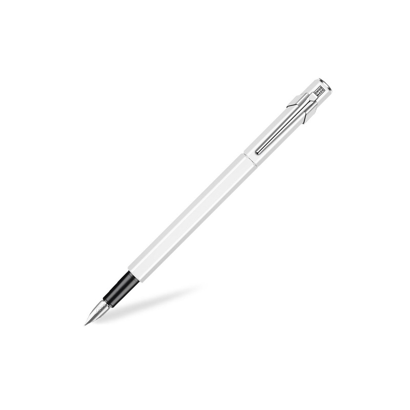 Caran D’ Ache 849 Popline Fountain Pen, White – Steel Nib Medium