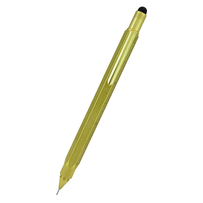 Monteverde One Touch Stylus Tool Mechanical Pencil in Brass – 0.9mm