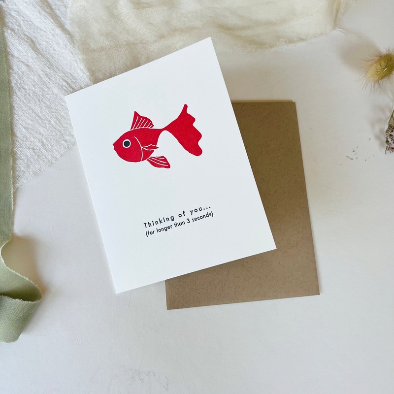 Fugu Fugu Press – Thinking of You Goldfish Card