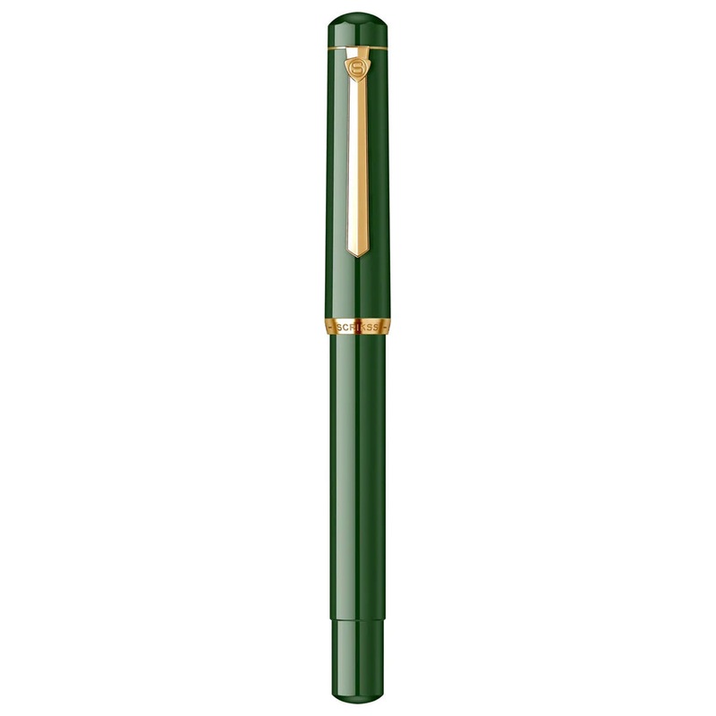 SCRIKSS, Fountain Pen – 419 Piston Filler DARK GREEN GT. Medium