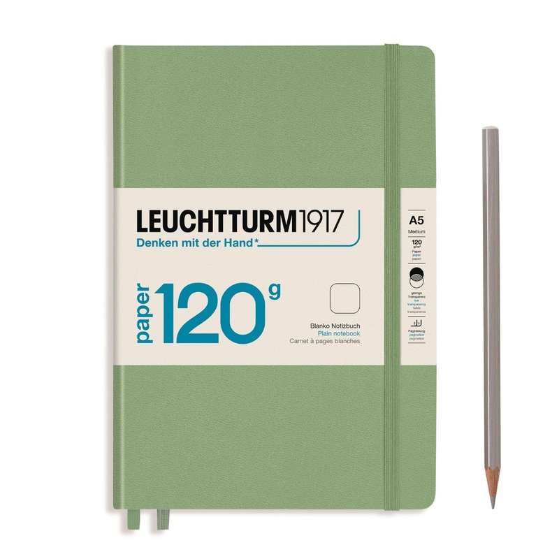 Leuchtturm1917 120gsm Edition Hardcover Notebook (A5), Plain – Sage