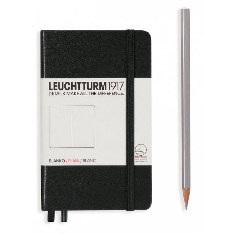 Leuchtturm1917 Notebook Pocket (A6), Plain – Black