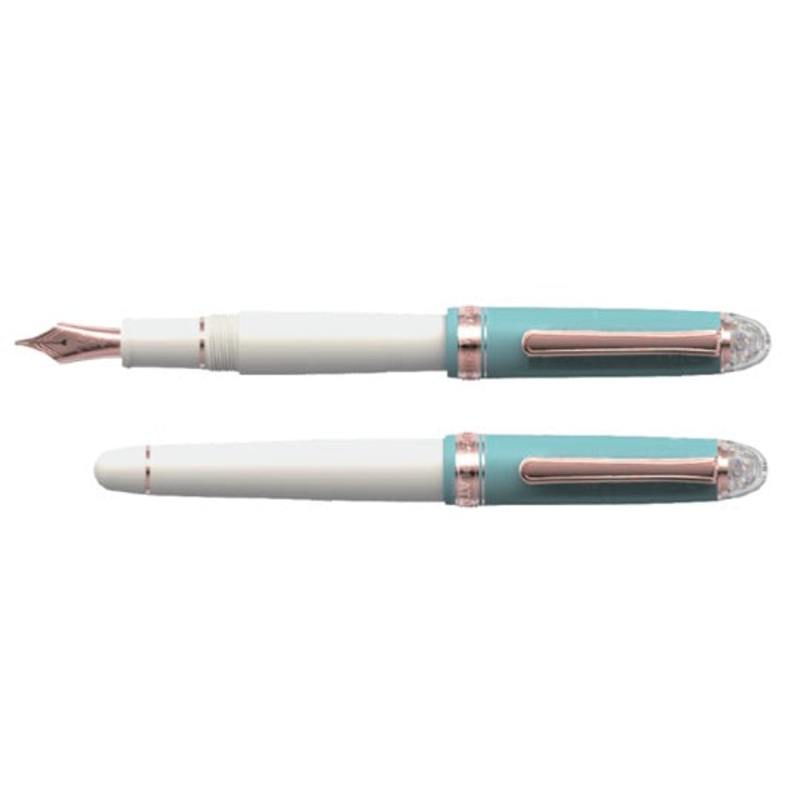 Shape of Heart Blue Bird 14k Gold Nib Extra Fine