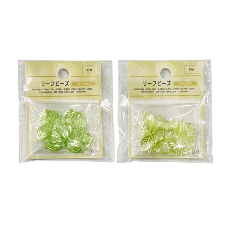 Leaf Beads Green Color 20mm x 12mm