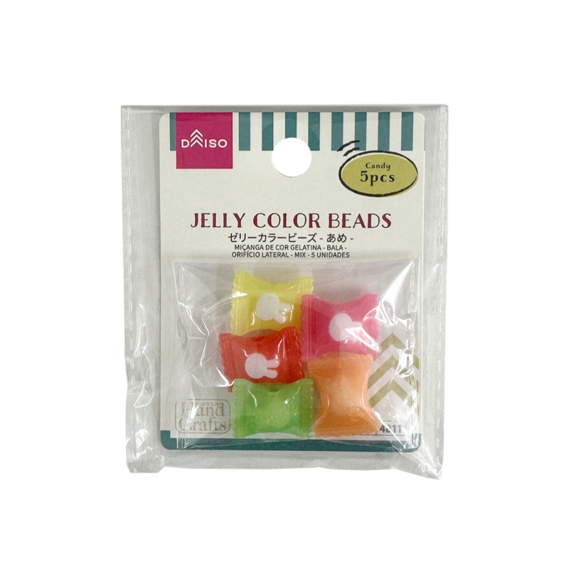 Jelly Color Beads Candy Side Hole Mix
