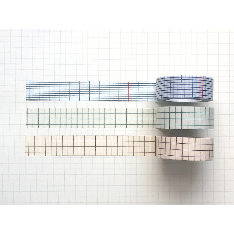 Classiky – Grid Masking Tape – 18mm – Set of 3