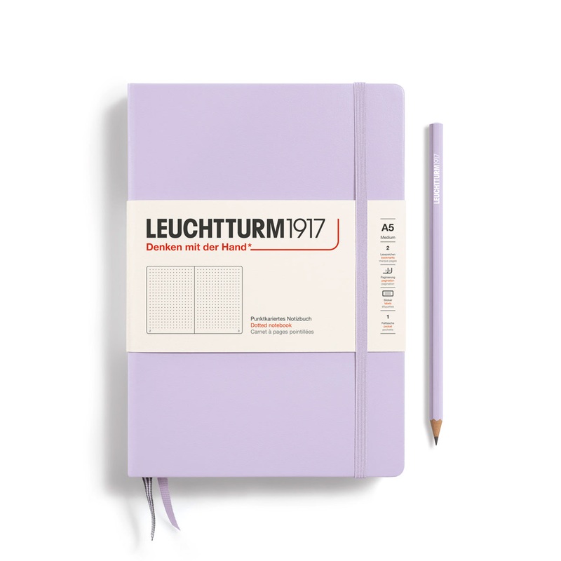 LEUCHTTURM1917 Notebook Hardcover Medium (A5), 251 pages, Dotted – Lilac Purple