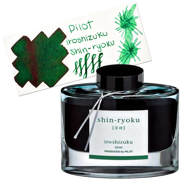 Pilot Iroshizuku Bottled Ink in Shin-Ryoku Ink (Forest Green) – 50 mL