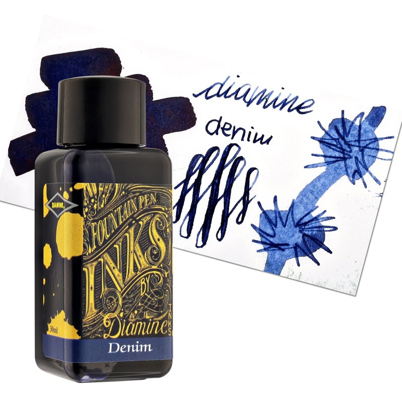 Diamine Classic Bottled Ink in Denim Blue 80ml