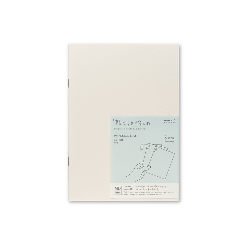 MD Notebook Light, A5 Grid, Set of 3